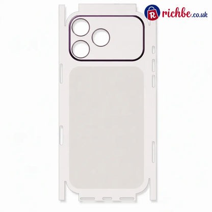 📢📢Full Wrap Scratch Resistant Protective Phone Back Skin Sticker - 18 Pro Max / White - Electronics & Accessories