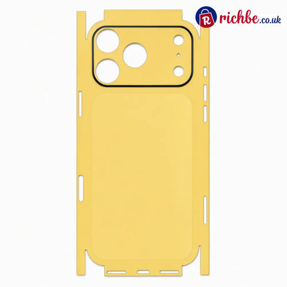 📢📢Full Wrap Scratch Resistant Protective Phone Back Skin Sticker - 18 Pro Max / Yellow - Electronics & Accessories