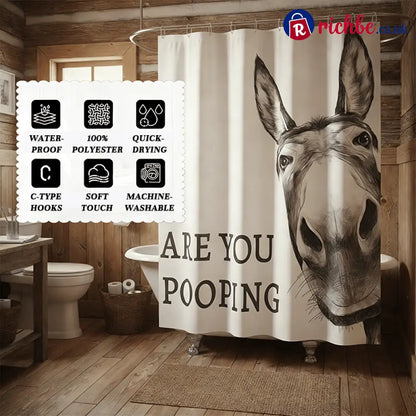 Funny Donkey Shower Curtain