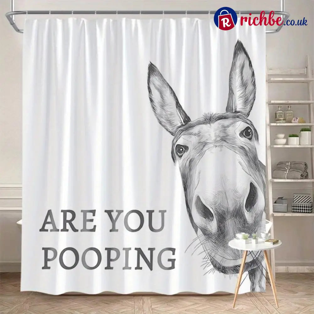 Funny Donkey Shower Curtain - 36’’×72’’