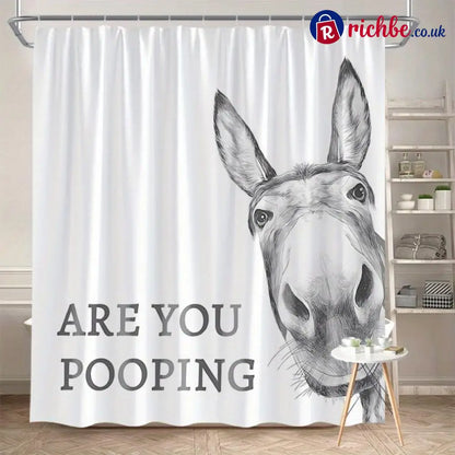 Funny Donkey Shower Curtain - 36’’×72’’