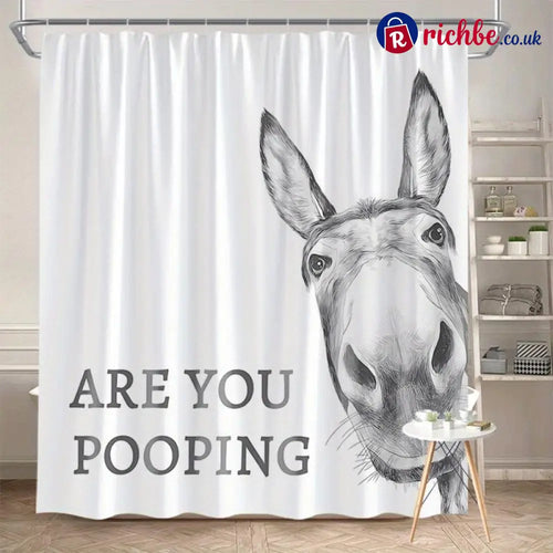 Funny Donkey Shower Curtain - 36’’×72’’