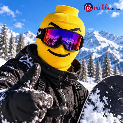 Funny Face Ski Balaclava – Cosy Knitted Winter Mask for Skiing & Snowboarding | Mask Only - C