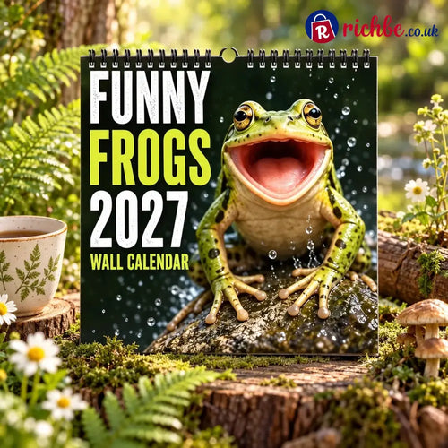 🐸Funny Frogs 2027 Wall Calendar – Cute Humorous Frog Calendar Quirky Amphibian Gift Nature & Wildlife Decor - 2027