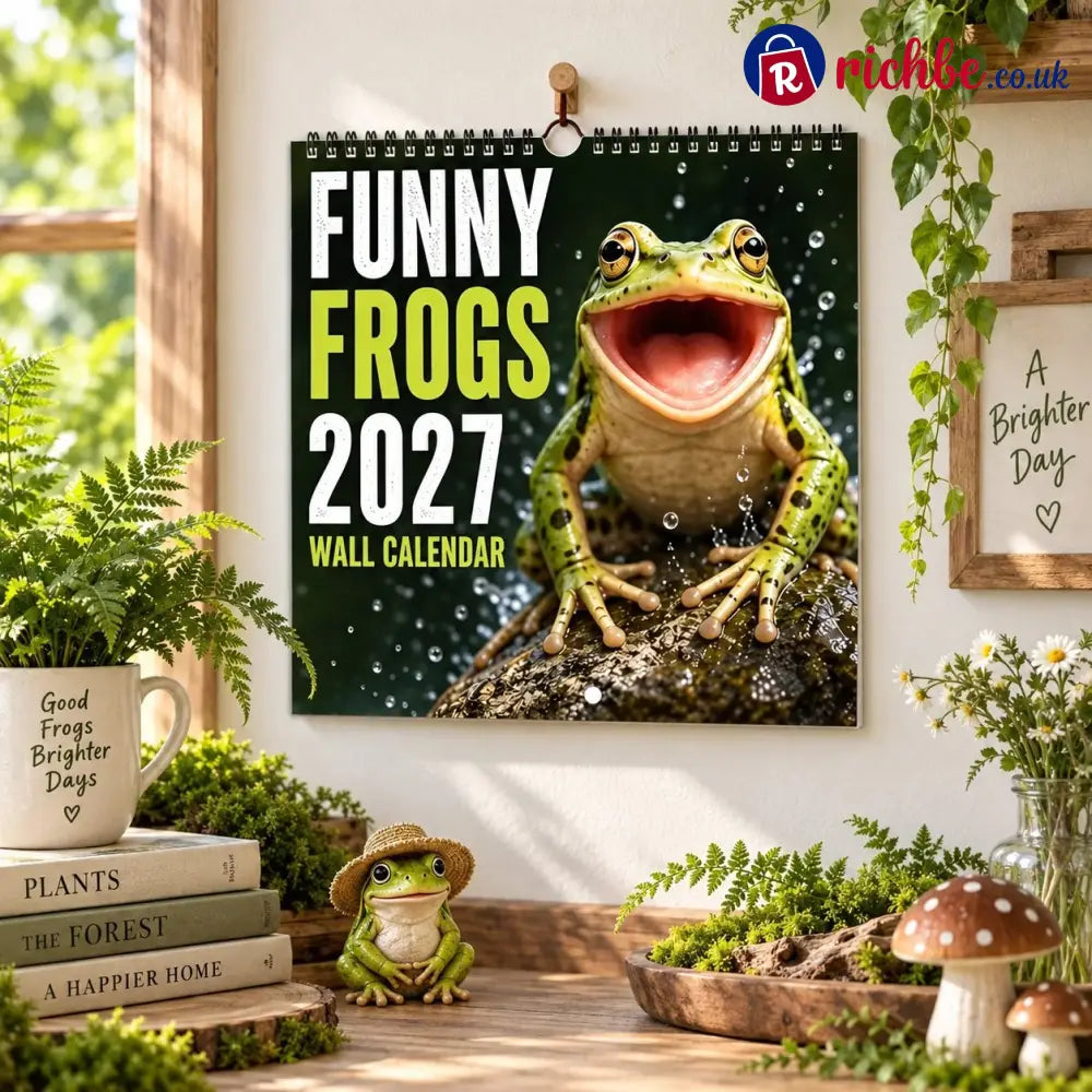 🐸Funny Frogs 2027 Wall Calendar – Cute Humorous Frog Calendar Quirky Amphibian Gift Nature & Wildlife Decor - 2027