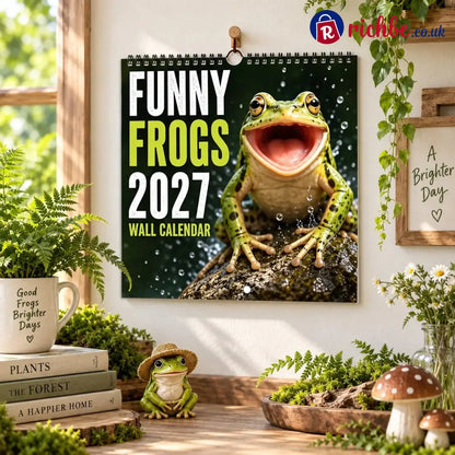🐸Funny Frogs 2027 Wall Calendar – Cute Humorous Frog Calendar Quirky Amphibian Gift Nature & Wildlife Decor - 2027