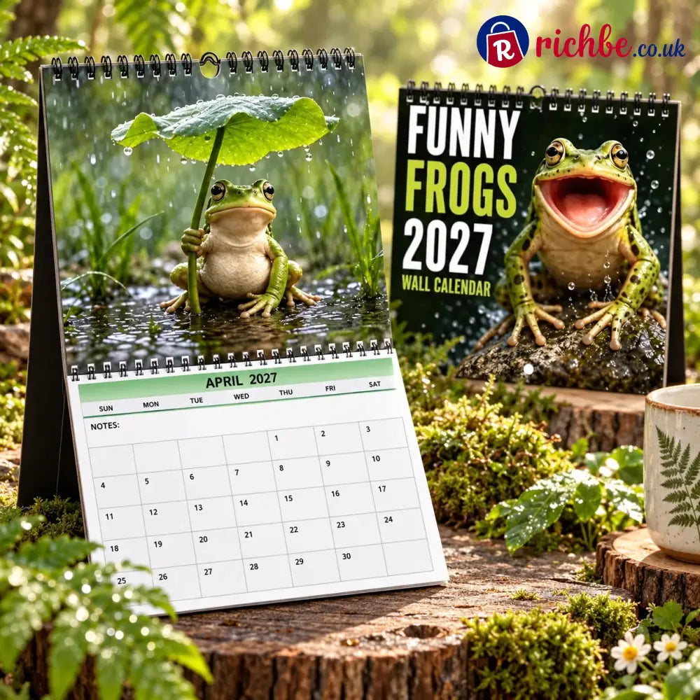 🐸Funny Frogs 2027 Wall Calendar – Cute Humorous Frog Calendar Quirky Amphibian Gift Nature & Wildlife Decor - 2027