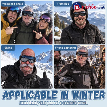 Funny Realistic Face Ski Mask – Hilarious Winter Party Gear for Outdoor Groups - Beauty& Health