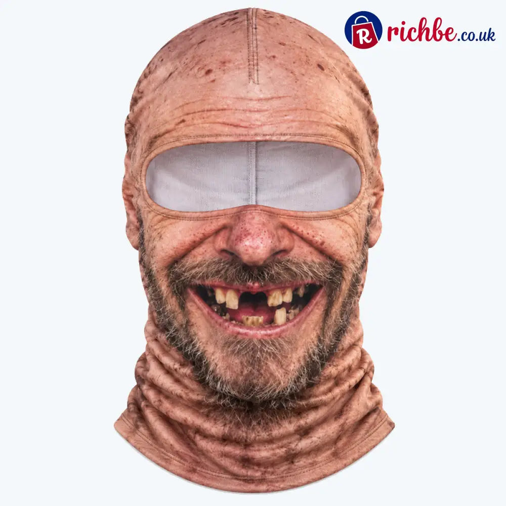 Funny Realistic Face Ski Mask – Hilarious Winter Party Gear for Outdoor Groups - Buck Teeth Smiling - Beauty& Health