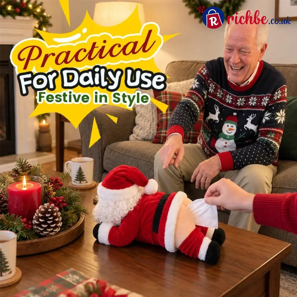 Funny Santa Butt Tissue Box - One