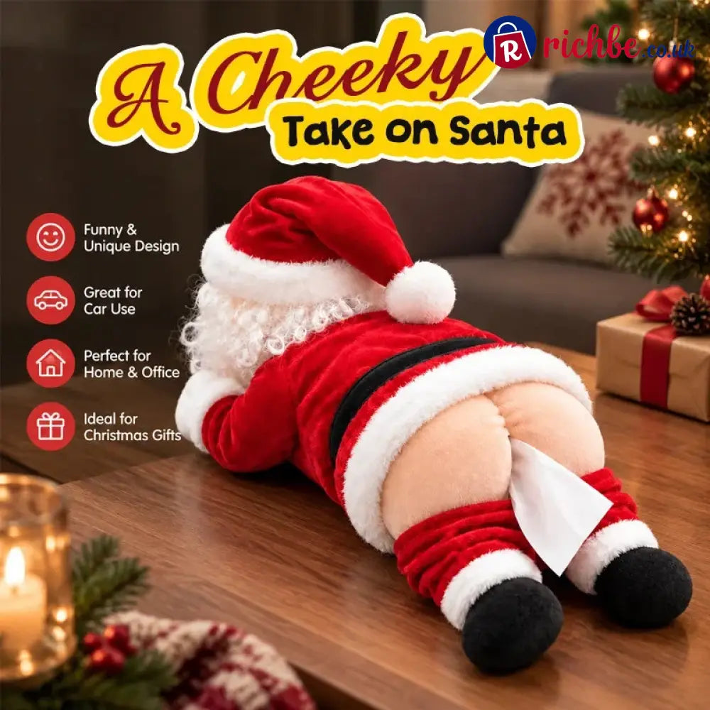 Funny Santa Butt Tissue Box - One