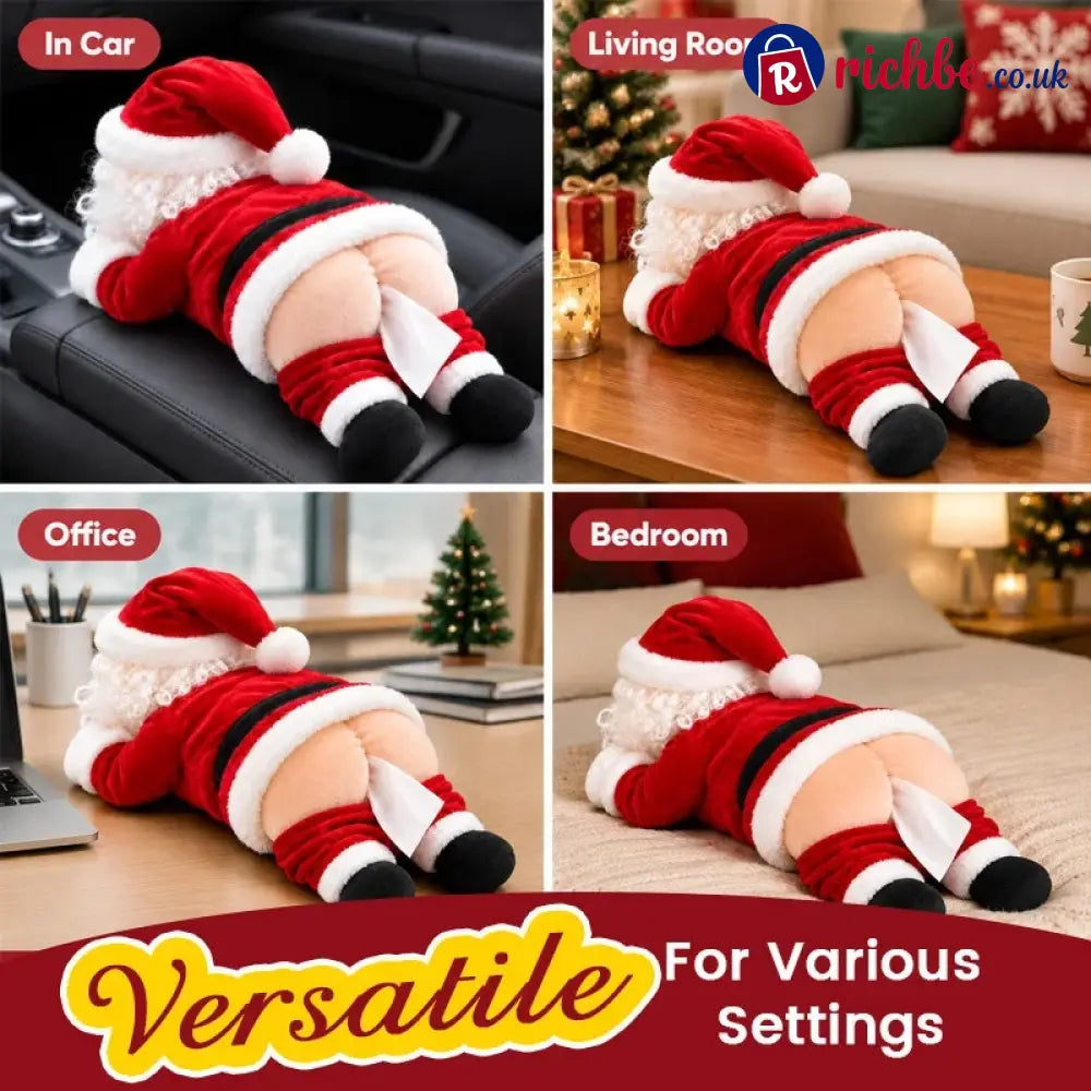 Funny Santa Butt Tissue Box - One