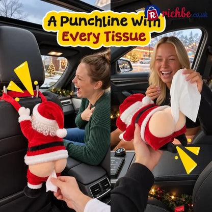 Funny Santa Butt Tissue Box - One