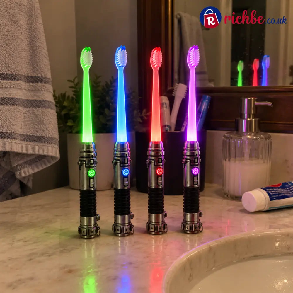 Galactic Glow Toothbrush – LED Light-Up Manual Toothbrush