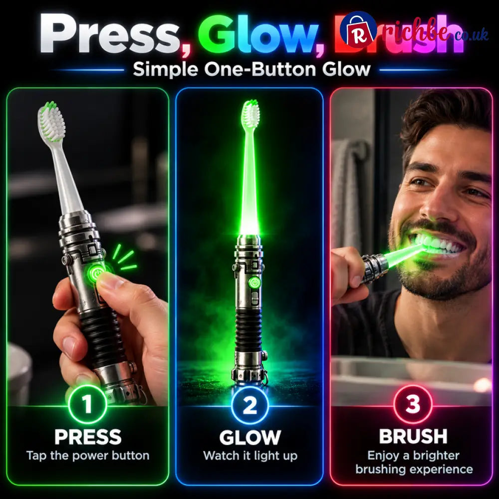 Galactic Glow Toothbrush – LED Light-Up Manual Toothbrush