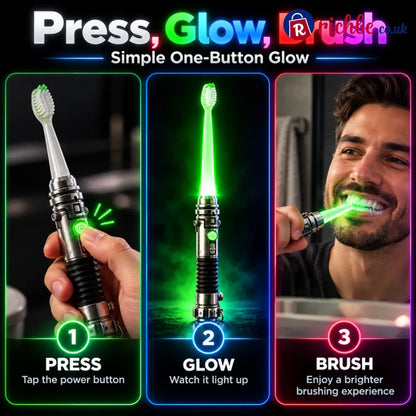 Galactic Glow Toothbrush – LED Light-Up Manual Toothbrush