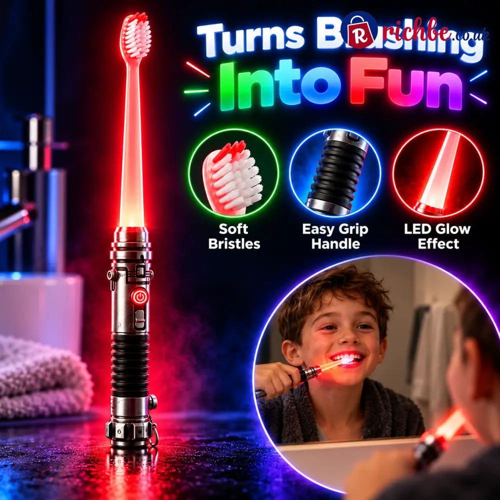 Galactic Glow Toothbrush – LED Light-Up Manual Toothbrush