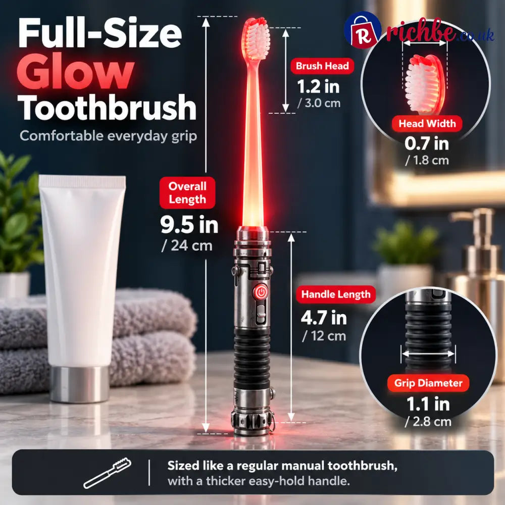Galactic Glow Toothbrush – LED Light-Up Manual Toothbrush
