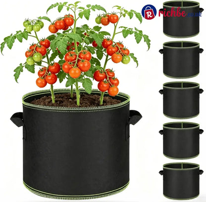🌱 Gallon Grow Bags – Heavy Duty Aeration Fabric Pots with Handles for Vegetables Flowers & Fruits 🪴