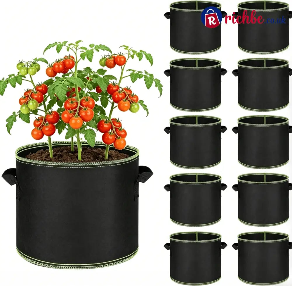 🌱 Gallon Grow Bags – Heavy Duty Aeration Fabric Pots with Handles for Vegetables Flowers & Fruits 🪴