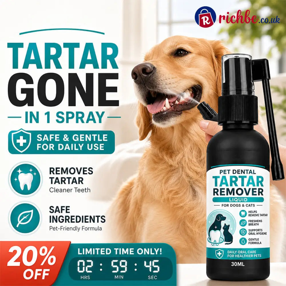 🐾 Gentle Pet Dental Cleaning Spray‑ Vet‑Formulated Tartar Remover Spray for Dogs & Cats Safe Oral Care Solution to