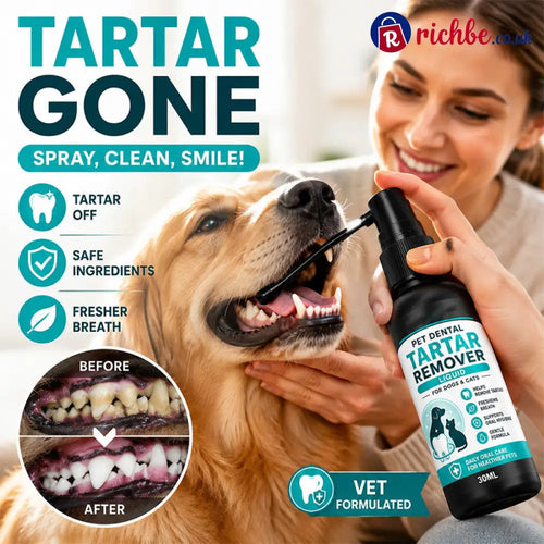 🐾 Gentle Pet Dental Cleaning Spray‑ Vet‑Formulated Tartar Remover Spray for Dogs & Cats Safe Oral Care Solution to