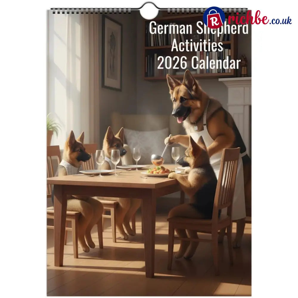 German Shepherd (Alsatian) Calendar 2026 - Daily Activities