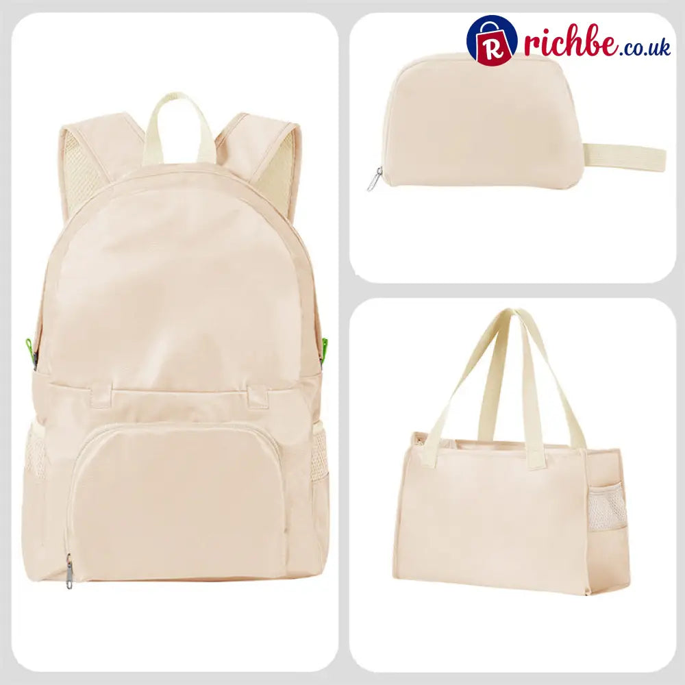 🎒 Get 50% off now! Foldable 3-in-1 travel bag—combining a backpack, handbag, and tote—lightweight, water-resistant, and perfect for travel 🧳✨
