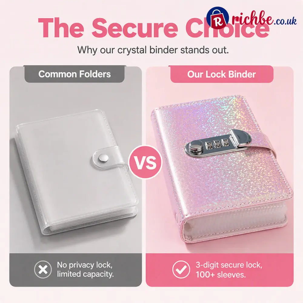 Glitter Password Lock Budget Binder