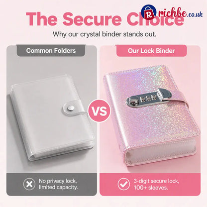 Glitter Password Lock Budget Binder