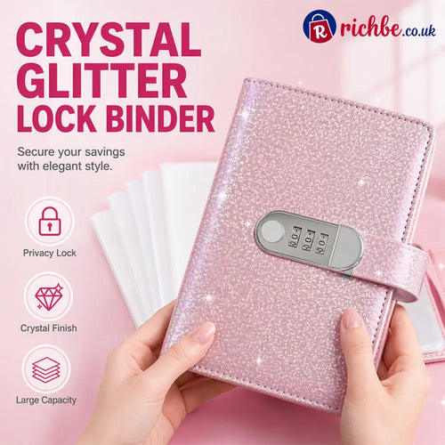 Glitter Password Lock Budget Binder
