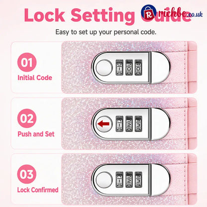 Glitter Password Lock Budget Binder
