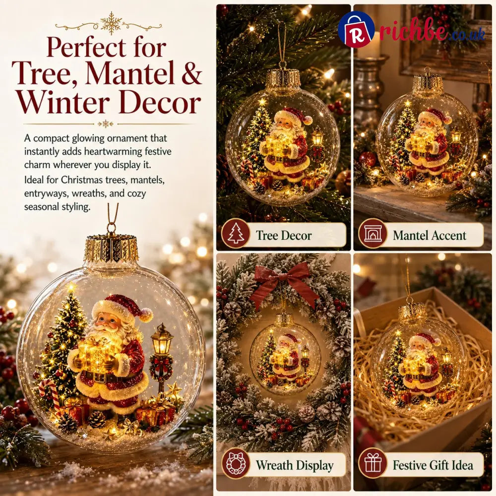 🎄Glowing Christmas Diorama Ornament – A Tiny Winter World in the Palm of Your Hand👼