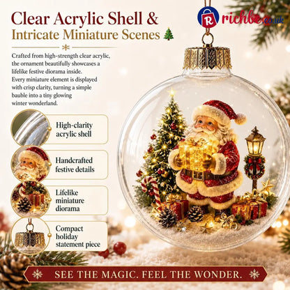 🎄Glowing Christmas Diorama Ornament – A Tiny Winter World in the Palm of Your Hand👼