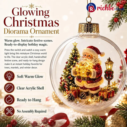🎄Glowing Christmas Diorama Ornament – A Tiny Winter World in the Palm of Your Hand👼