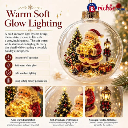 🎄Glowing Christmas Diorama Ornament – A Tiny Winter World in the Palm of Your Hand👼