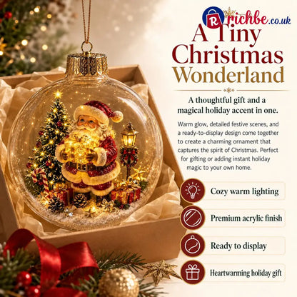 🎄Glowing Christmas Diorama Ornament – A Tiny Winter World in the Palm of Your Hand👼