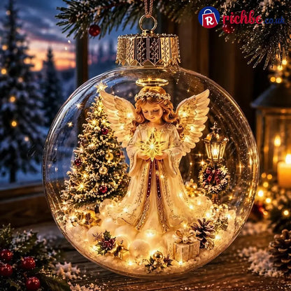 🎄Glowing Christmas Diorama Ornament – A Tiny Winter World in the Palm of Your Hand👼