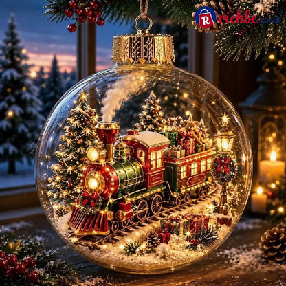 🎄Glowing Christmas Diorama Ornament – A Tiny Winter World in the Palm of Your Hand👼
