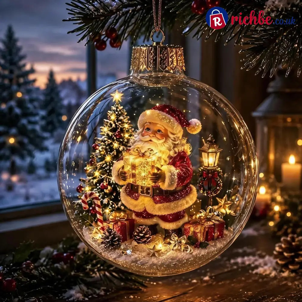 🎄Glowing Christmas Diorama Ornament – A Tiny Winter World in the Palm of Your Hand👼