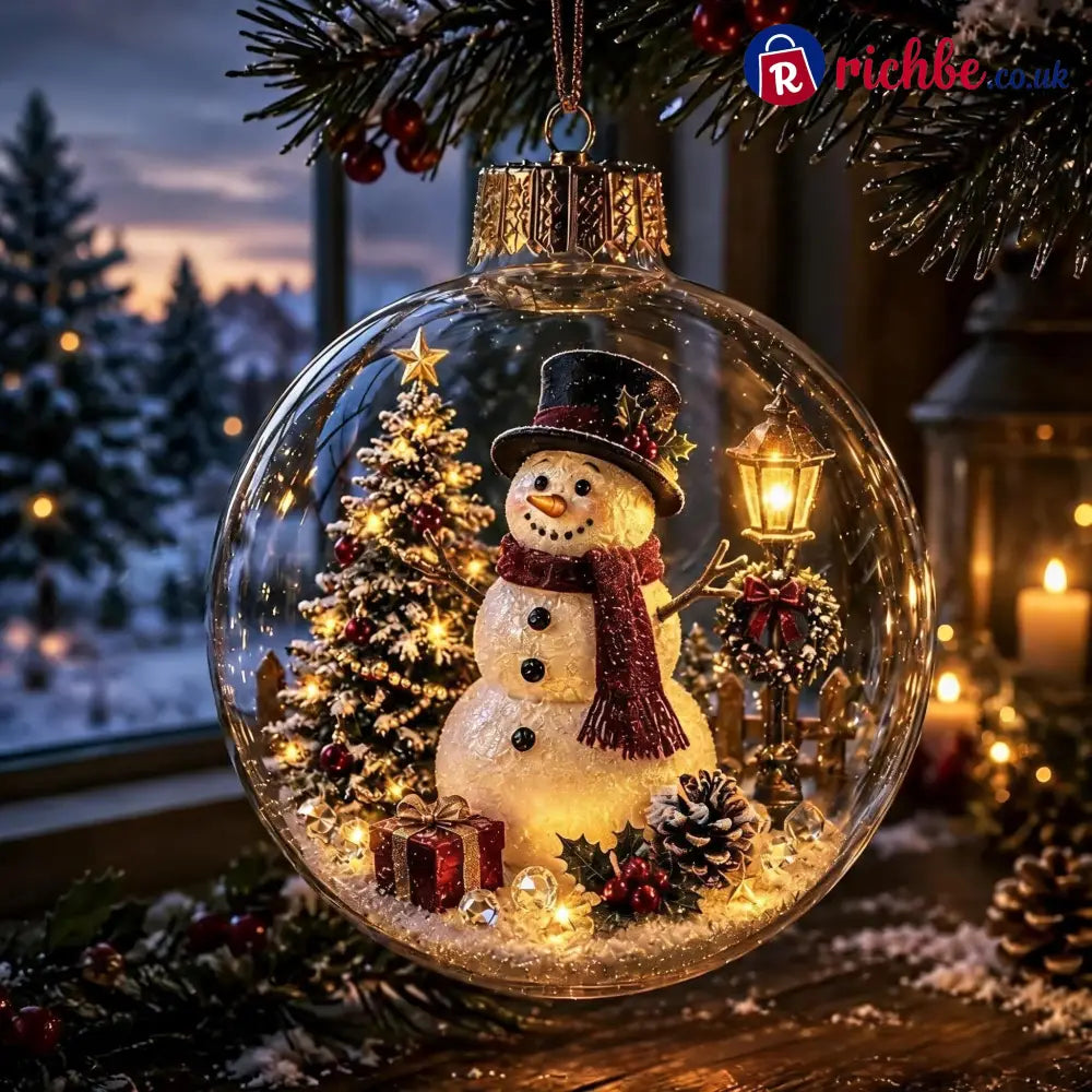 🎄Glowing Christmas Diorama Ornament – A Tiny Winter World in the Palm of Your Hand👼