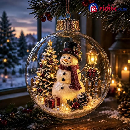 🎄Glowing Christmas Diorama Ornament – A Tiny Winter World in the Palm of Your Hand👼