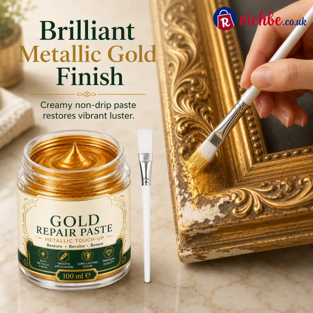 ✨ Gold Metallic Refinishing Repair Paste - Home Decor Restoration Kit 🎨