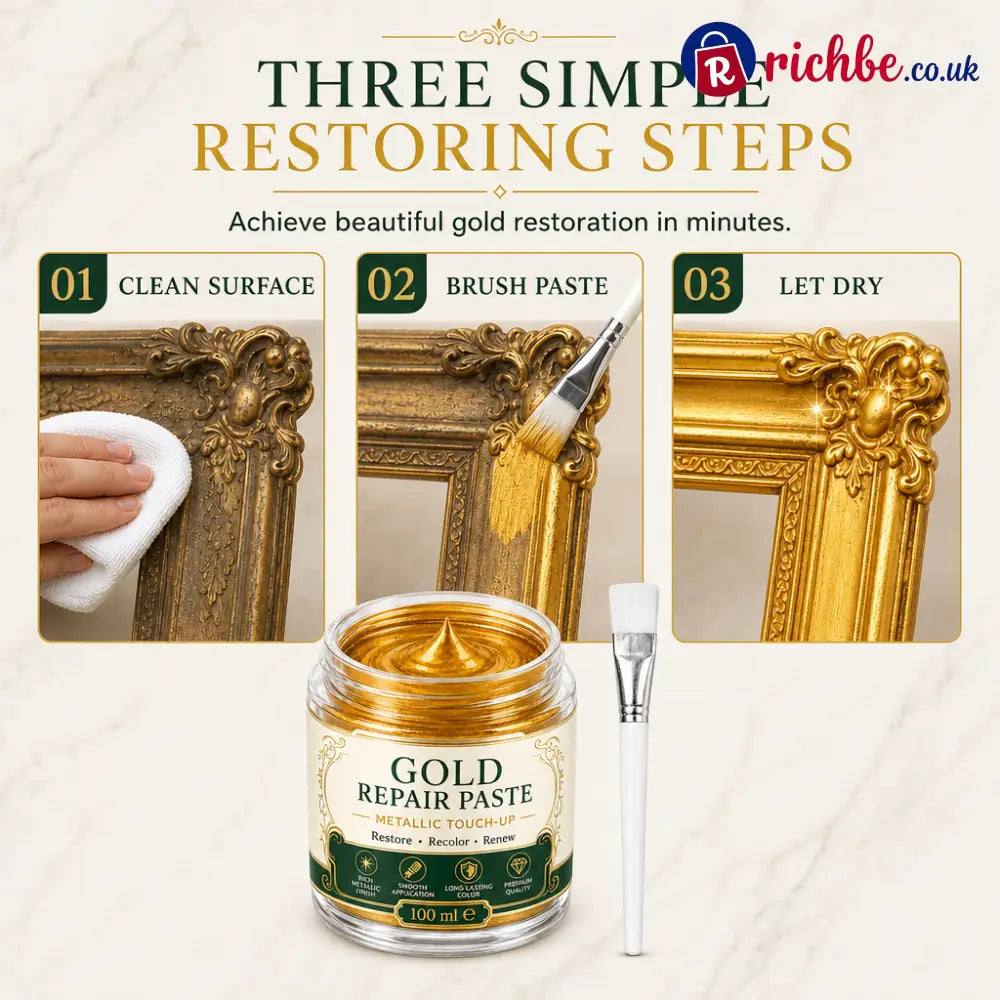 Gold/Silver Metallic Refinishing Repair Paste with Brush - Hot Sale
