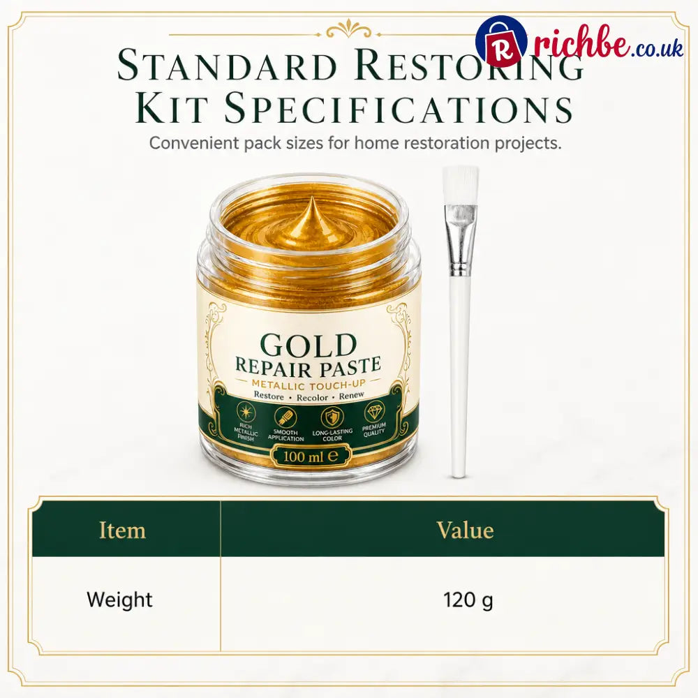 Gold/Silver Metallic Refinishing Repair Paste with Brush - Hot Sale