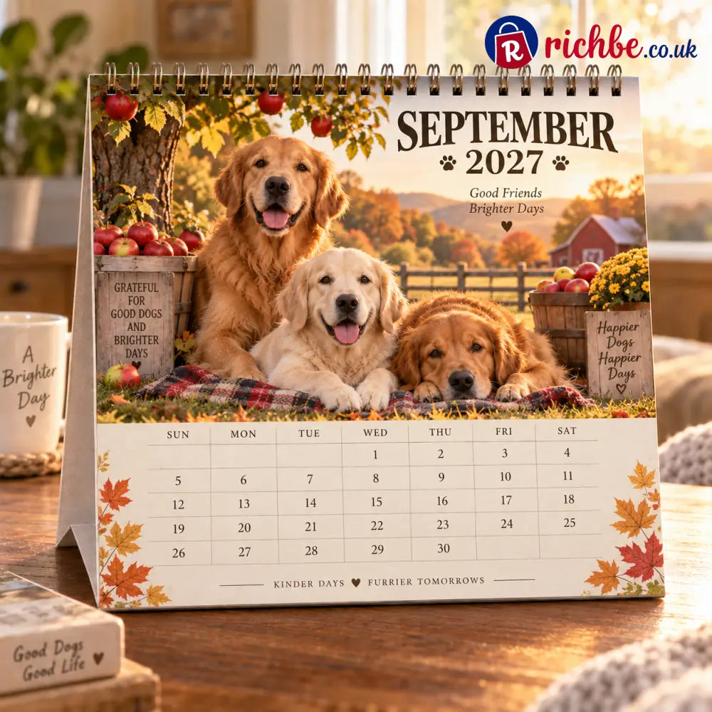 🐕Golden Days 2027 Calendar 🐾 | 12 Months with the Dogs Who Make Life Brighter
