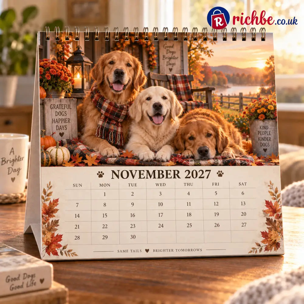 Golden Days 2027 Calendar 🐾 | 12 Months with the Dogs Who Make Life Brighter