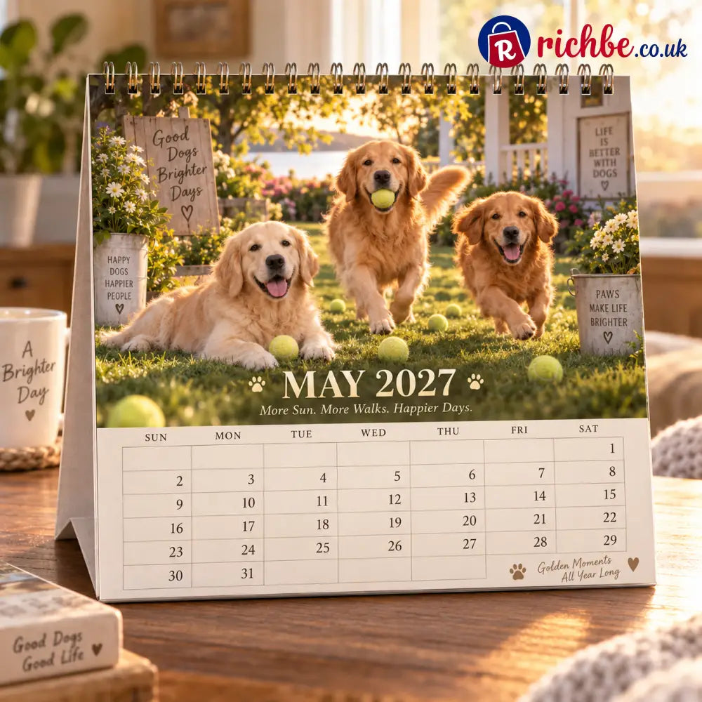 Golden Days 2027 Calendar 🐾 | 12 Months with the Dogs Who Make Life Brighter