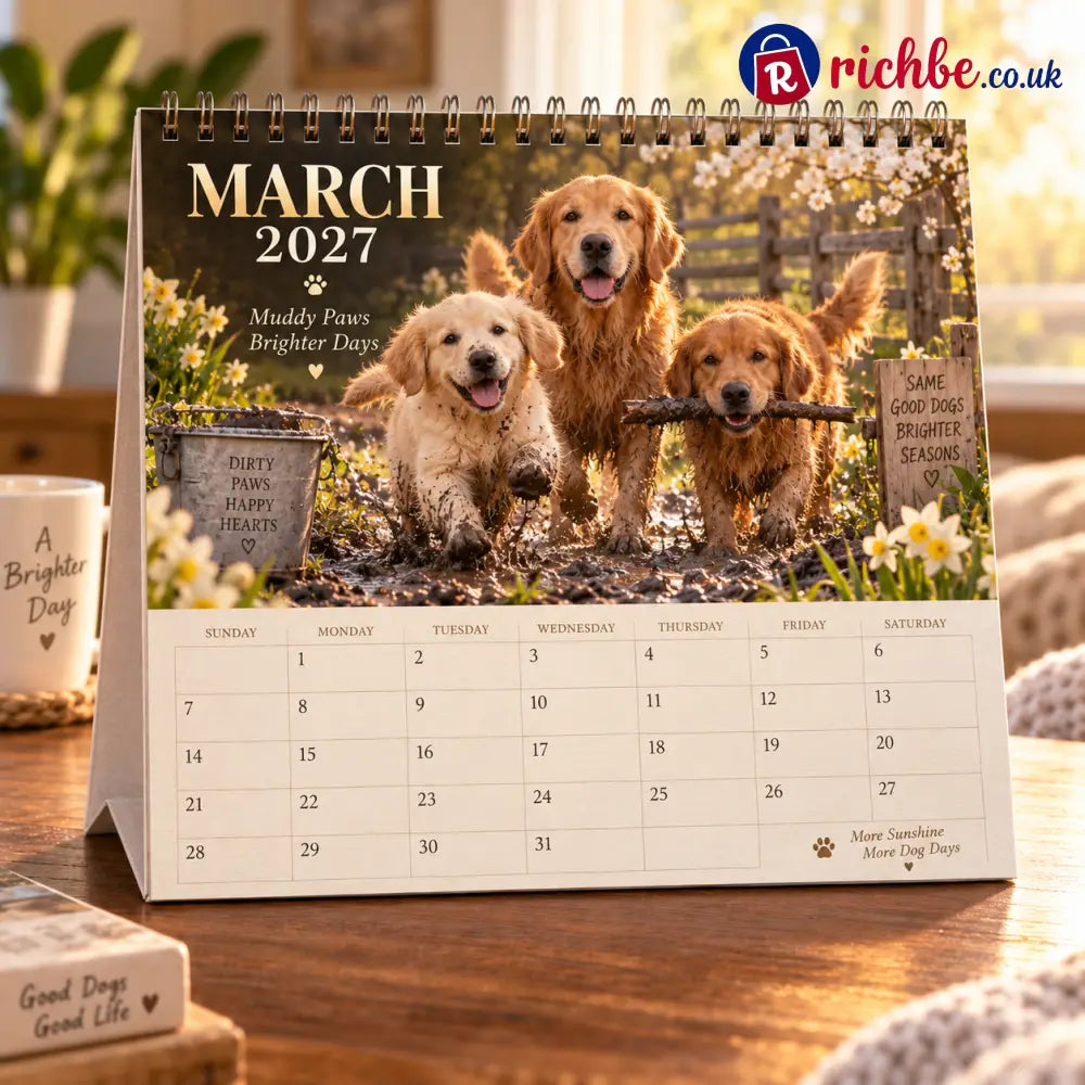 🐕Golden Days 2027 Calendar 🐾 | 12 Months with the Dogs Who Make Life Brighter
