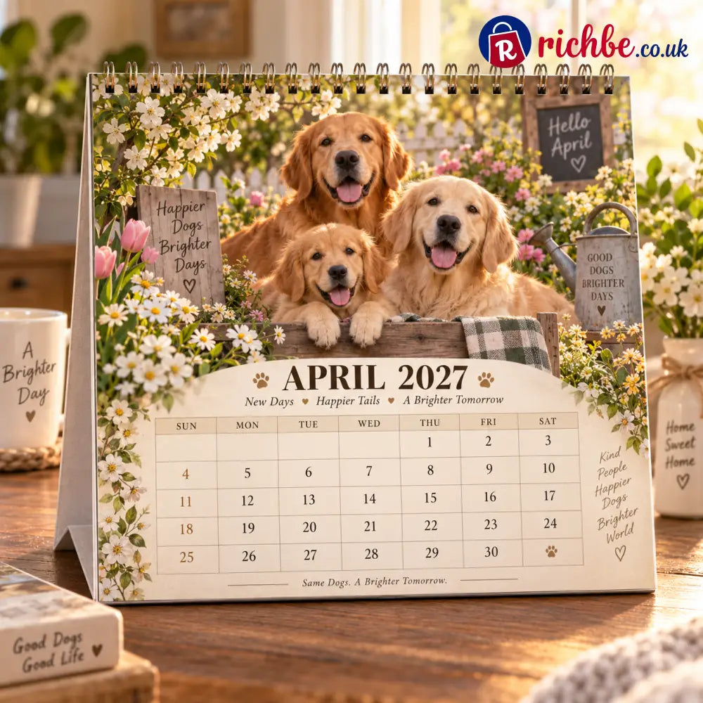 🐕Golden Days 2027 Calendar 🐾 | 12 Months with the Dogs Who Make Life Brighter